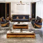 كنب جلد بتصميم اسكندافي - Image 11