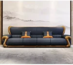 كنب جلد بتصميم اسكندافي - Image 8