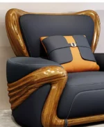 كنب جلد بتصميم اسكندافي - Image 7