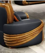 كنب جلد بتصميم اسكندافي - Image 6