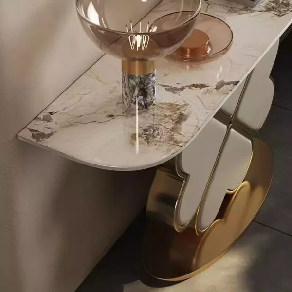 كونسول رخام على شكل وردة