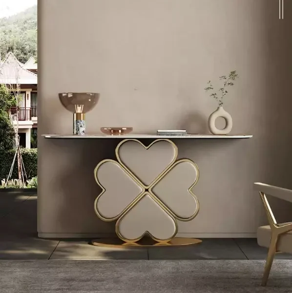 كونسول رخام على شكل وردة