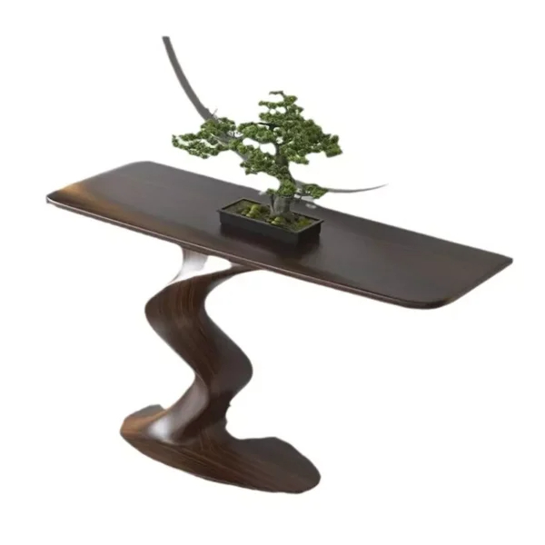 طاولة كونسول بتصميم انسيابي حديث