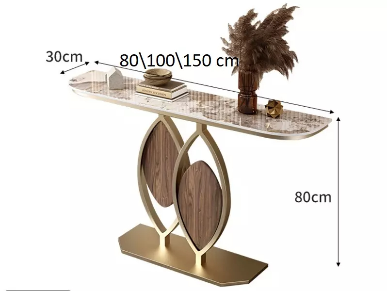 كونسول رخام على شكل ورقة شجر