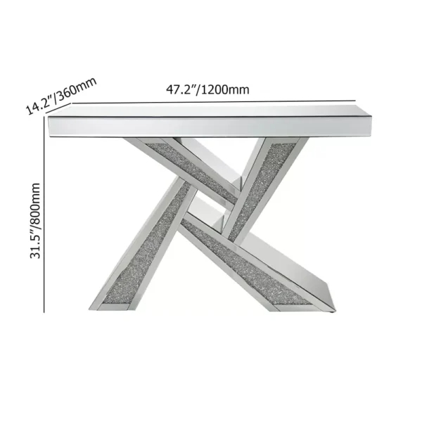 طاولة مدخل من زجاج
