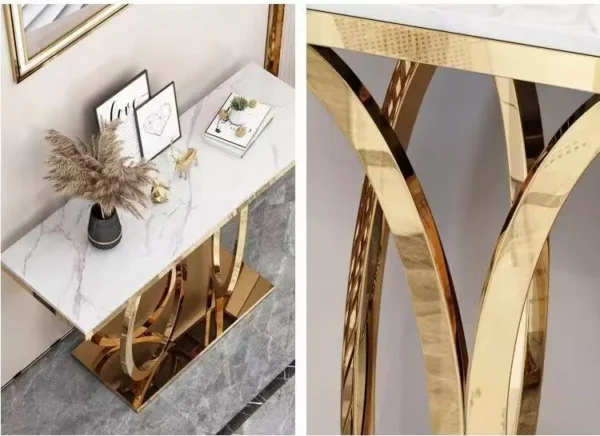 كونسول ذهبي على شكل دوائر