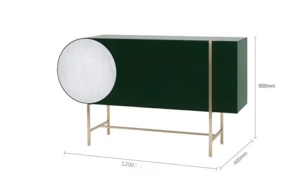 طاولة كونسول خشبية بقاعدة استيل