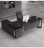 مكتب خشبي مع خزانة جانبية بأدراج مميزة - Image 6