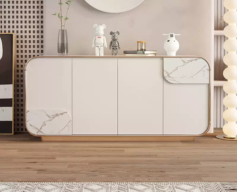 بوفيه (6) طاولة بوفيه رخام فاخر لغرفة الطعام