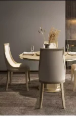 طاولة طعام مستديرة مع كراسي بتصميم ملكي - Image 10