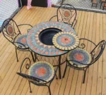 طاولة طعام مع كراسي للجلسات الخارجية - Image 5