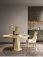 طاولة طعام مستديرة مع كراسي بتصميم ملكي - Image 2