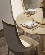 طاولة طعام مستديرة مع كراسي بتصميم ملكي - Image 3