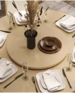 طاولة طعام مستديرة مع كراسي بتصميم ملكي - Image 4