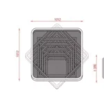 طاولة قهوة من خشب على شكل معين - Image 6