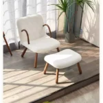 كرسي مفرد مودرن مع مسند للقدم