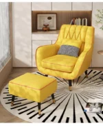 كرسي مفرد مع مسند للقدم لغرفة المعيشة