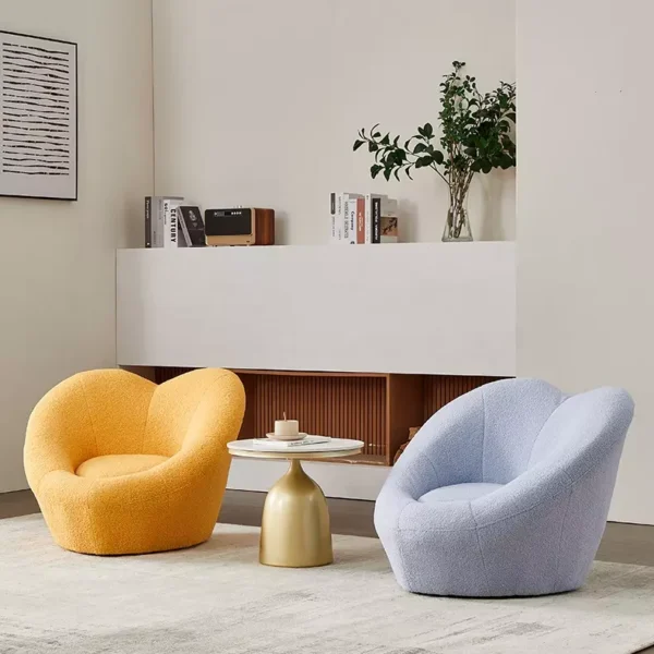 كرسي مفرد مودرن مع مسند للقدم لغرفة المعيشة