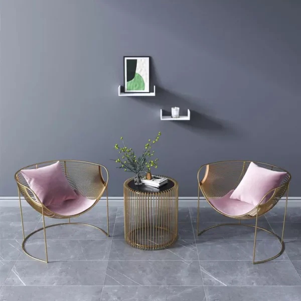 كرسي مفرد معدن بتصميم أنيق