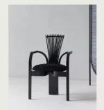 كرسي طاولة طعام مودرن بمساند ذراعين 