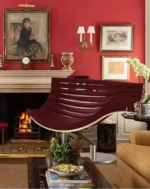 كرسي مفرد بقاعدة معدنية لغرفة المعيشة