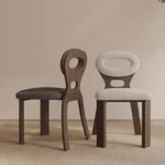 كرسي طاولة طعام خشب بتصميم بسيط  - Image 2