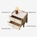 ⁦طاولة جانبية للسرير بتصميم ذكي⁩ - الصورة ⁦3⁩