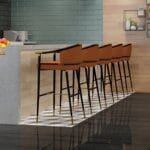 كرسي بار عصري بمسند - Image 2