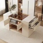 خزانة ملابس بيضاء مودرن مع أدراج وأبواب