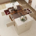 خزانة ملابس بيضاء مودرن مع أدراج وأبواب