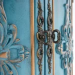 خزانة أدراج زاوية خشبية بتصميم مثلث وأثري