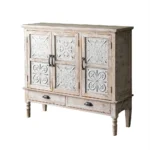 خزانة بتصميم ريفي مع سطح بتصميم فني