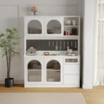 خزانة تخزين مستقلة مع أبواب زجاجية