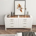 طاولة تسريحة عصرية بتصميم مموج - Image 2