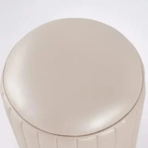 طاولة تسريحة مع مرآة مضاءة وخزانة جانبية وكرسي