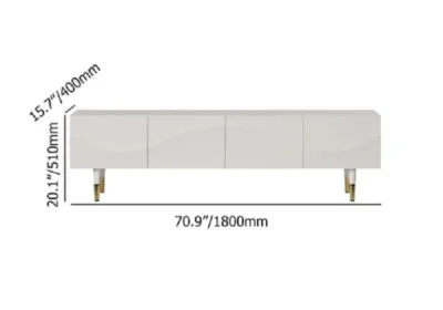 طاولة تلفاز عصرية بتصميم مموج