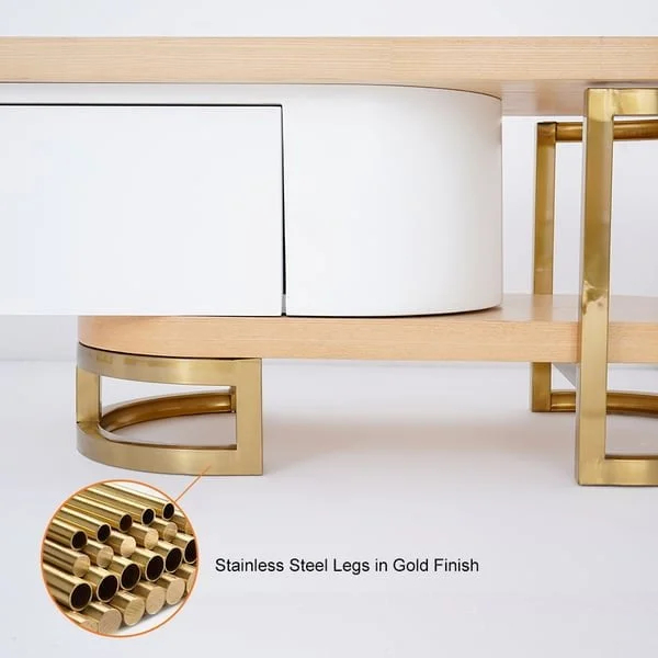 طاولة تلفاز قابلة للتمدد بتصميم عصري