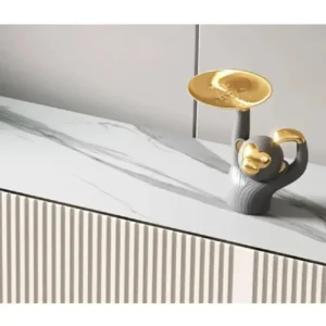 طاولة تلفاز مع سطح من الرخام