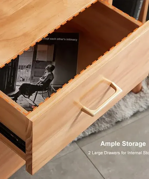 طاولة تلفاز خشب بتصميم عتيق