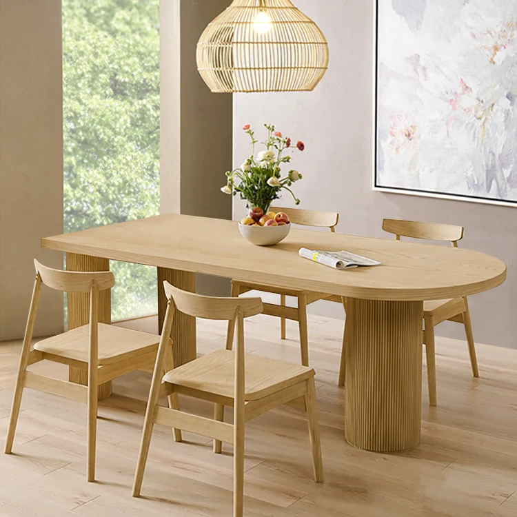 Dining table (1) طاولة طعام خشب مودرن