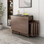 طاولة طعام خشب عصرية قابلة للطي