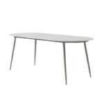 طاولة طعام خارجية بيضاوية الشكل