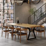 طاولة طعام خشب بطراز اسكندافي