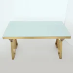 طاولة طعام رخام مودرن على شكل مستطيل