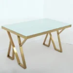 طاولة طعام رخام مودرن على شكل مستطيل