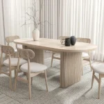 طاولة طعام خشب قابلة للتمديد