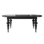 طاولة طعام بيضاوية قابلة للتمديد