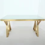 طاولة طعام رخام مودرن على شكل مستطيل