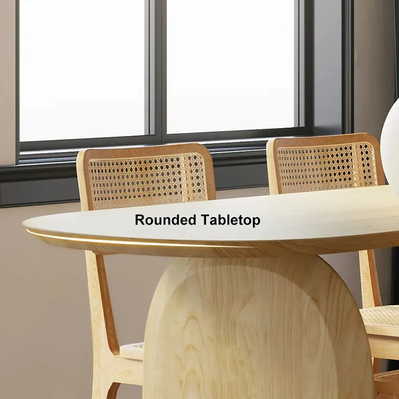 طاولة طعام خشبية على الطراز الياباني