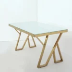 طاولة طعام رخام مودرن على شكل مستطيل